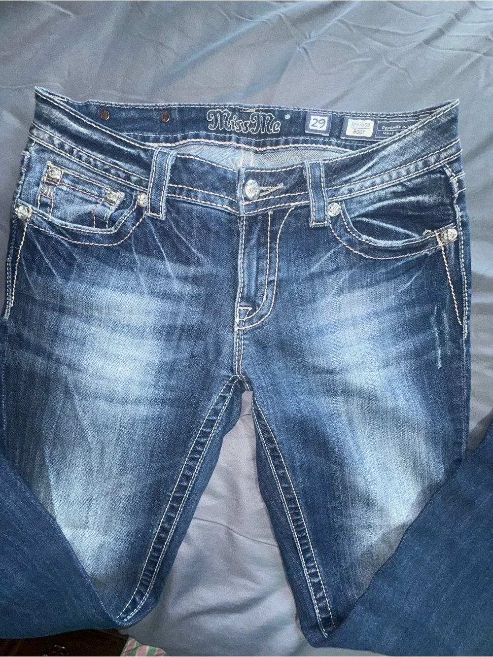 Miss Me Western Rodeo Cowgirl Denim Rhinestone Bootcut Jeans!